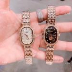 Japan Grade Longines Symphonette Watch Rose Gold Diamond